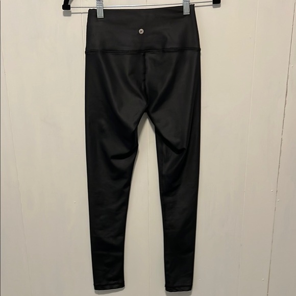 90 Degree by Reflex Black Leggings Shiny Full Length - Picture 4 of 6